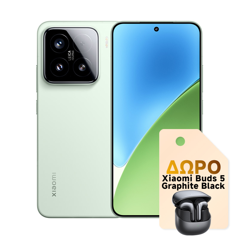 Xiaomi 15 12/512GB Green & ΔΩΡΟ Xiaomi Buds 5 Black
